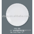 magnesia porcelain 13" rib lotus plate